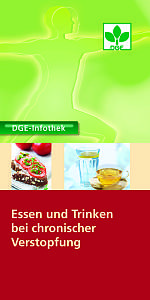 Titelbild DGE Infothek Essen und Trinken bei chronischer Verstopfung