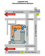 Lageplan des Gesundheitsamtes Bremen