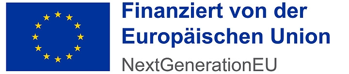Förderhinweis: EU Logo mit Hinweis auf das Programm Next Generation
