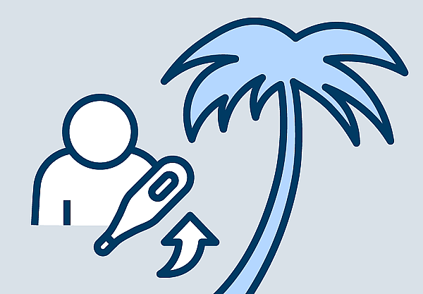 Icon Person und Palme