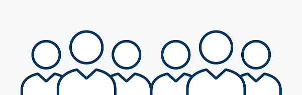 Personen nebeneinander als Icon