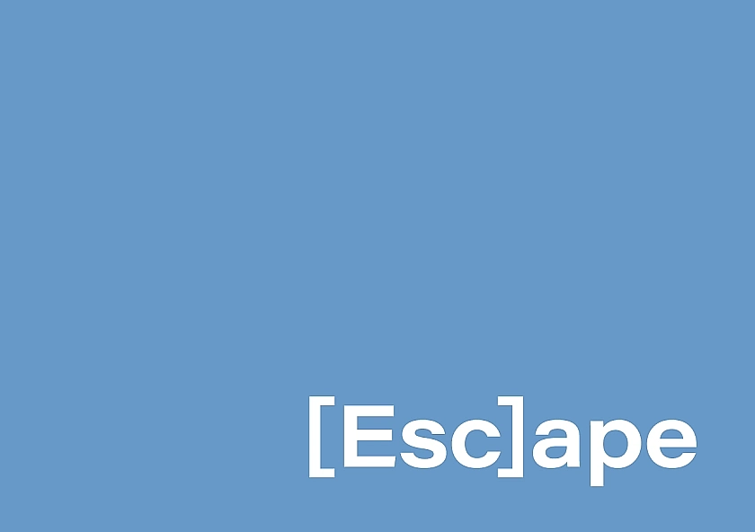 Logo [Esc]ape with blue background