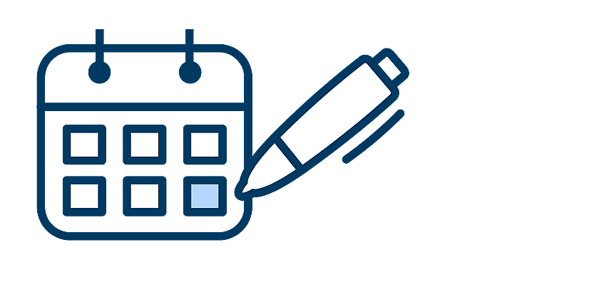 Calendar and pen icon